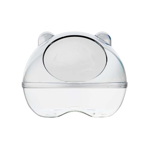 wqibq Hamstertoilette und Sandkasten-Staubbadewanne,Hamsterbadewanne | Transparente Hamstertoilette und -Bett | Hamsterbadewanne und Badezimmer mit guter Belüftung für Kaninchen, Chinchillas, von wqibq