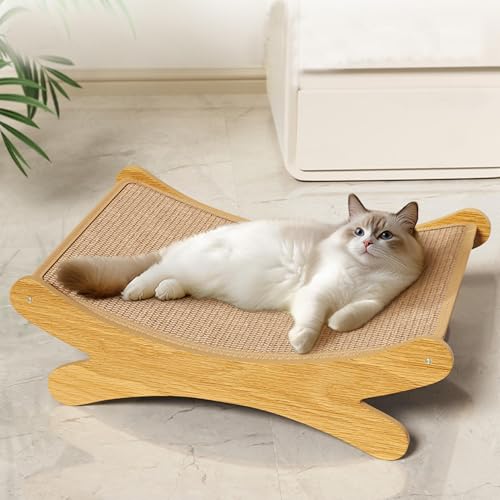 wqibq Kratzbett für Katzen, Sisal Katzenbett 2 in 1, Kratzbrett für Katzen ohne Krümel, großes Kratzbett für Katzen aus Sisal, kratzfest, verschleißfest und gbrett von wqibq