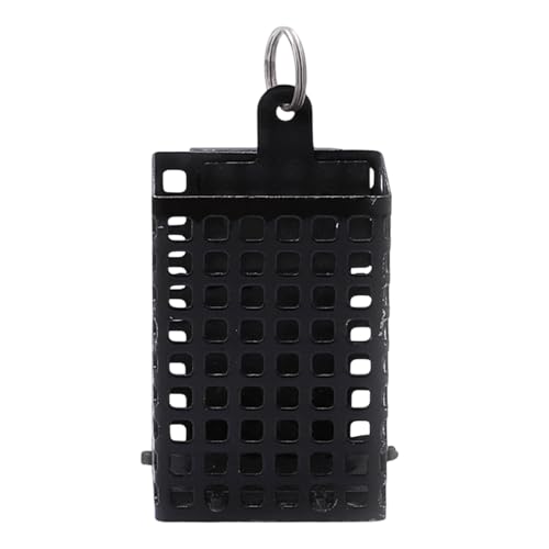 wqibq Square Fishing Bait Eisenkäfig, Quadratfischerei Tackle Feeder Cage | Quadratischer Metall Wels Köderhalter - Fischereisenkorb, tragbares Fischereinest, Karpfenkäfig für Anfänger und Fischer von wqibq