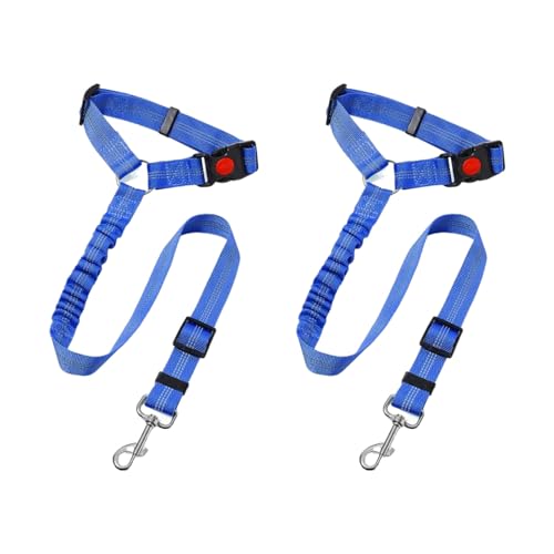 wueiooskj 2 Paket/los Einstellbare Hund Gürtel Sicherheit Harness Hund S Sicherheit Einstellbare Harness Nylon Einstellbare Hund Katze Sicherheit Führt, Blau von wueiooskj