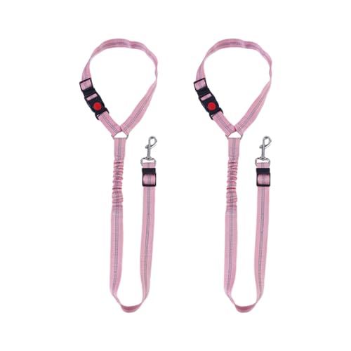 wueiooskj 2 Paket/los Einstellbare Hund Gürtel Sicherheit Harness Hund S Sicherheit Einstellbare Harness Nylon Einstellbare Hund Katze Sicherheit Führt, Rosa von wueiooskj