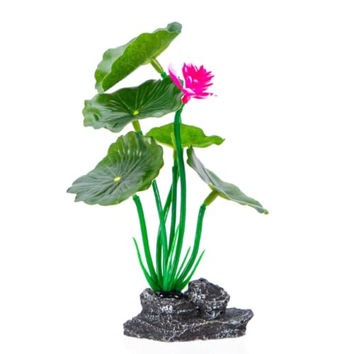 xbiez Aquarien Landschaft Lotus Figur Harz Aquarien Dekoration Kunst Terrarium Habitat Ornamente Foto Requisiten von xbiez