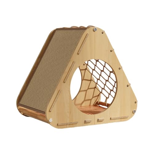 xbiez Dreieckige Pet Kletternetz Große Katze Bett Katze Hund Schlaf Bett Indoor Sofa für Warme Jahreszeit Multifunktionale Dreieckige Holz Stan von xbiez