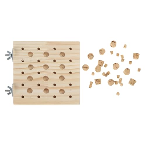 xbiez Papageien-Pickblock-Spielzeug, NaturalWoods Futtersuche, Schleifspielzeug für kleine Vögel, Vogelkäfige, Unterhaltung, Kauspielzeug von xbiez