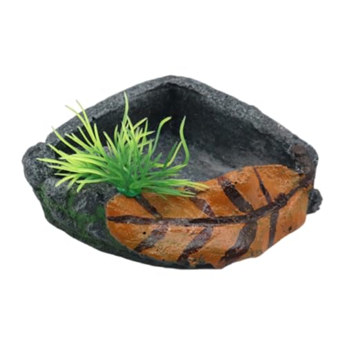 xbiez Pet Feeders Tray Durability Harze Feeding Dishes Reptiles Food Water Feeders for Tortoises and Lizards von xbiez