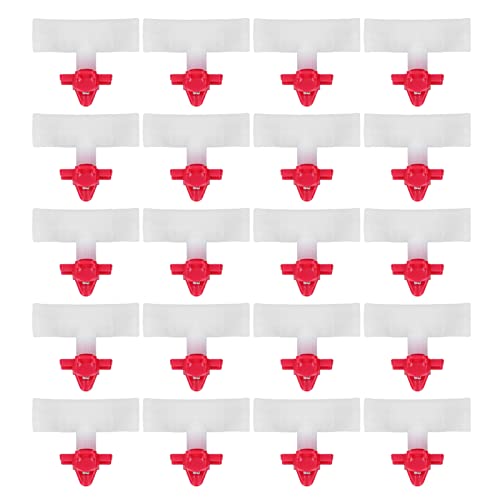 Hühnernippeltränke, automatische Wasserfütterung, professionell für Wachteleimer, 20 Sets Hühnertränkebecher mit T-Gelenken (xctopestSRuokclr-12) von xctopest