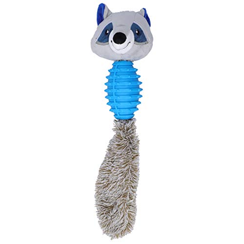 xctopest Hund Plüsch Kauspielzeug Zähne Reinigung Interaktives Training Gefüllte Puppe für Hund Outdoor Indoor Spielen (Raccoon (Blue)) von xctopest