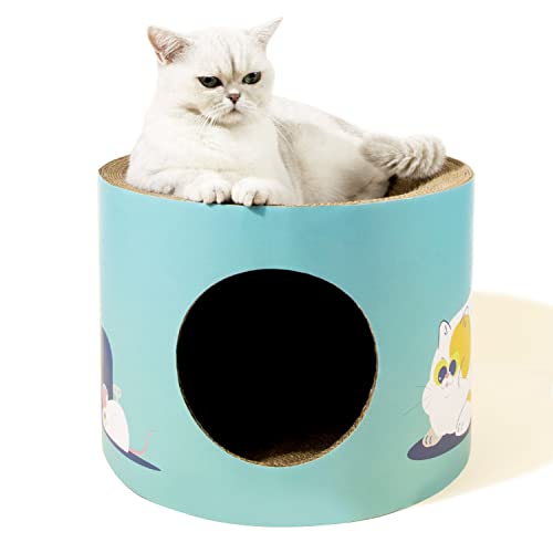 xinXbabe Katzenkratzer Bett Lounge Karton Doppelschicht Kratzbaum Katzenhaus Katzenkratzer mit Loch Liege Sofa Katzenkratzschale Kratzbaum Katzenkratzlounge Langlebig von xinXbabe