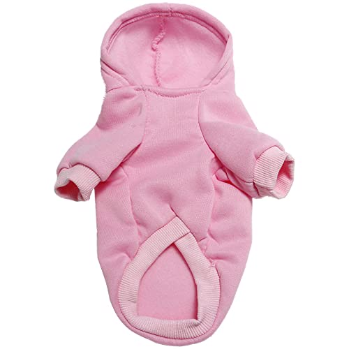 xingzhi Haustierpullover, Hundekleidung, einfarbige Haustierkleidung, warm, für kleine Hunde, Winterkleidung (XL, Rosa) von xingzhi