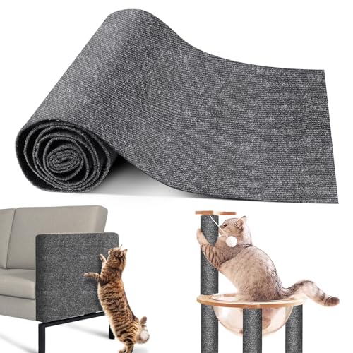 Kratzschutz Sofa Katze, Kratzmatte Katze Selbstklebend, Betten, Decken & Möbel für Katzen, DIY Kratzbrett Katze, AntiKratz Tape für Schützt Teppiche Katzenständer, Holzgriff, Katzenturm (30x100cm) von xinrongda