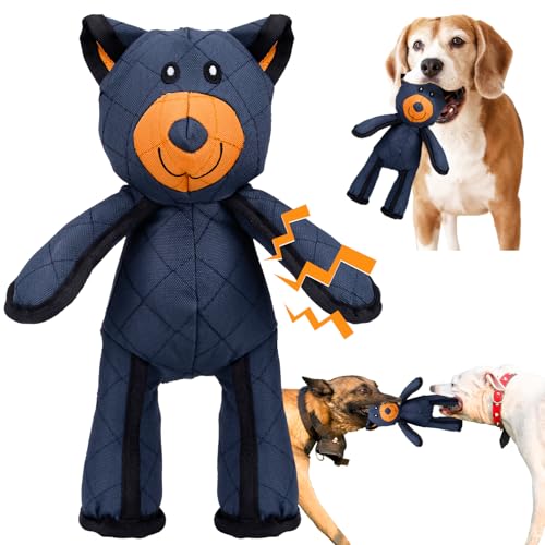 Hundespielzeug Unzerstörbar,Hundespielzeug Unkaputtbar,Unkaputtbar Hundespielzeug,Unbreakable Bear Dog Toys für Aggressive Kauer,Plüsch Hundespielzeug Unkaputtbar, Simulierter Zwitschernder Vogel von xinrongda