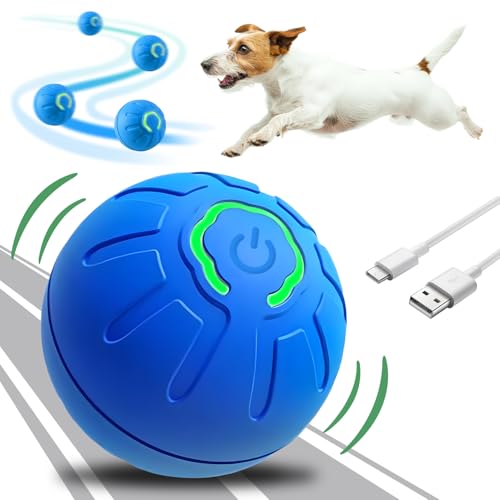 xinrongda Interaktives Hundespielzeug, Magic Ball Hund, Interaktiver Spielball für Hunde, Selbstrollender Ball Hundespielzeug mit LED-Licht, USB Wiederaufladbares Aktiver Rollender Ball für Kätzchen von xinrongda