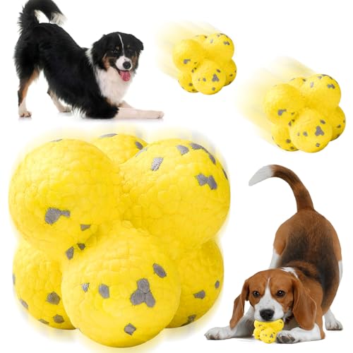 xinrongda Hundespielzeug Unzerstörbares Kauspielzeug Hund, Pfotenstern Kauzauber Ball, Magic Ball für Hunde, Robustes Interaktives Hundespielzeug für Zahnpflege und Spielspaß von xinrongda