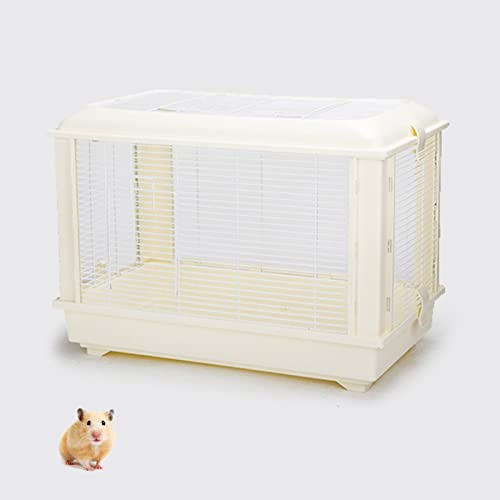 xixi-home Große Hamsterkäfige, 2-stöckiger syrischer Hamster-Zwerghamsterkäfig mit Hamster-Zubehör, Kleintierkäfig für Rennmäuse, Chinchillas, 61 cm L x 35,6 cm B x 43,2 cm H (weißer Käfig (Acryl)) von xixi-home