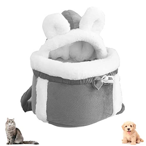 xixi-Home Winter Haustier Warm Tragetasche Katze Rucksack Tragbare Kleine Hunde Tasche Brusttasche Katze Transport Plüsch Rucksack Atmungsaktiv, für Reisen Wandern Spaziergang Outdoor Haustierbedarf von xixi-home