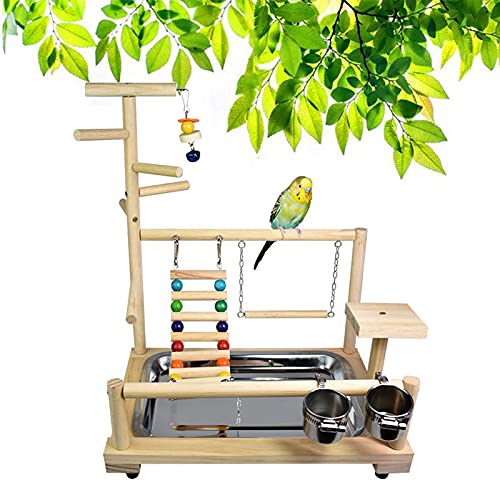 xixibuy Vogelspielzeug, Papageienspielzeug, Wellensittich Spielzeug, Wellensittich käfig, Wellensittich Spielplatz, Nymphensittich Spielzeug, Wellensittich schaukel -37 * 26 * 44CM von xixibuy