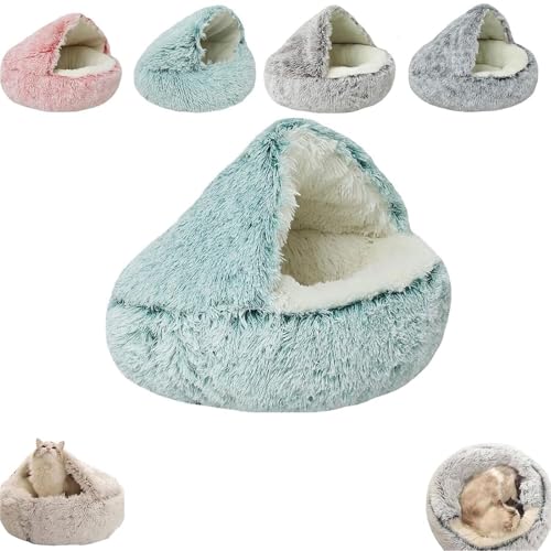 Lapcatz Nestbett, Lapcatz-Nest für kleine Haustiere, Pursnug Katzenbett, halbgeschlossenes Haustiernest, Lapcatz Katzenbett für Indoor-Katzenhöhle und beruhigende Hundebetten, abnehmbar, waschbar, von xiyuxiang@