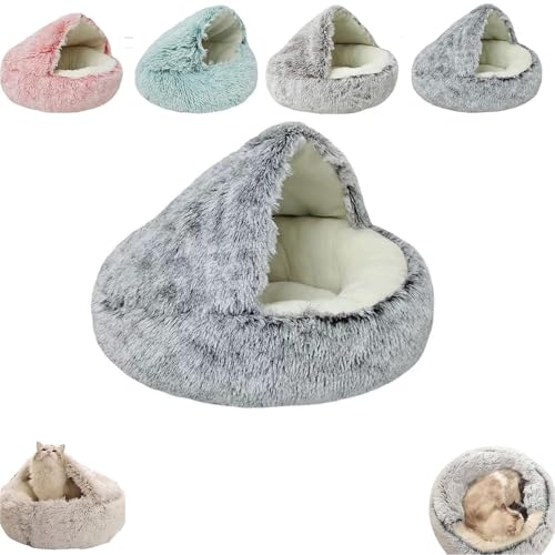 Lapcatz Nestbett, Lapcatz-Nest für kleine Haustiere, Pursnug Katzenbett, halbgeschlossenes Haustiernest, Lapcatz Katzenbett für Indoor-Katzenhöhle und beruhigende Hundebetten, abnehmbar, waschbar, von xiyuxiang@