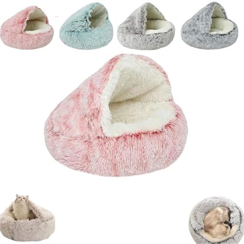 Lapcatz Nestbett, Lapcatz-Nest für kleine Haustiere, Pursnug Katzenbett, halbgeschlossenes Haustiernest, Lapcatz Katzenbett für Indoor-Katzenhöhle und beruhigende Hundebetten, abnehmbar, waschbar, von xiyuxiang@