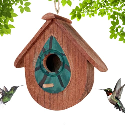 Vogelhaus Kolibri Nistkasten Vogelhäuser Für Draußen Zum Aufhängen, Vogelfutterhaus Zum Aufhängen Vogelvilla Für Hause, Rasen, Garten, Terrasse, Hof, Baum 17,5x10x17 cm von xowwyue