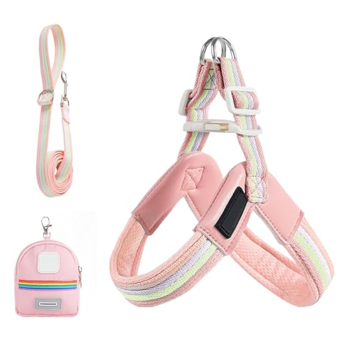 xowwyue Hundegeschirr Mit Leine, Verstellbares Haustier Brustgeschirr Hundegurt, Praktische Aufbewahrungstasche Antidreh-Ausrüstung Für Spaziergänge Wanderungen Park Camping xowwyue Hundegeschirr Mit Leine, Verstellbares Haustier Brustgeschirr Hundegurt, Praktische Aufbewahrungstasche Antidreh-Ausrüstung Für Spaziergänge Wanderungen Park Camping von xowwyue