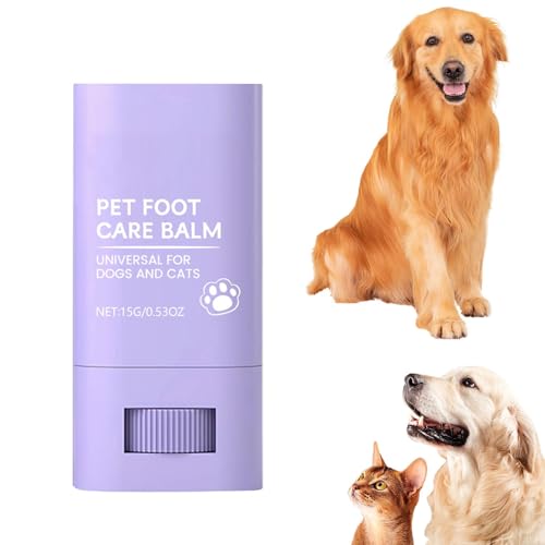 xowwyue Paw Pad Balsam, Hundepfotenschutz, Hundepfotenbalsam, Reisestab, 15 g Pfoten-Pad-Lotion, Pfoten-Feuchtigkeitscreme für rissige Pfoten, feuchtigkeitsspendender Hundepfotenschutz für heißen von xowwyue