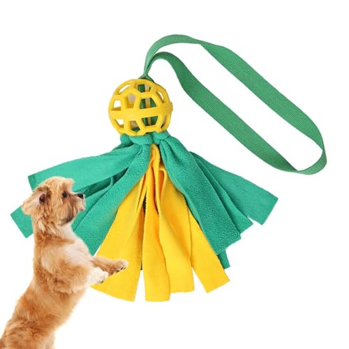 xowwyue Schnüffelmatte für Hunde, Schnüffelball, Spielzeug, wiederverwendbar, integriertes Glocken-Design, multifunktional, Leckerlis für Hunde von xowwyue