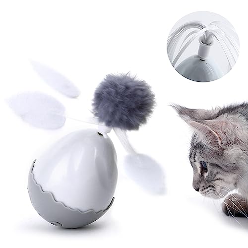 xuehaostore Interaktives Katzenspielzeug, selbstaufrollend, interaktives Katzenball-Design, mehrere Kopf-Accessoires, Katzengeschenke von xuehaostore