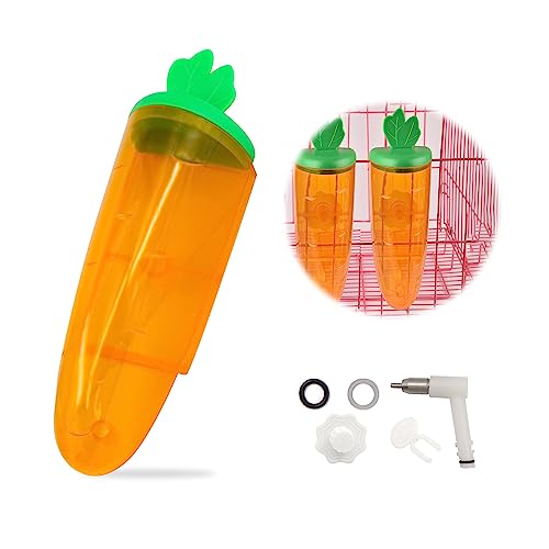 Hasentränke Meerschweinchen Trinkflasche Hamster Tränke - Haustiertränke, Karottenform, Kaninchen, Chinchilla, Holländisches Schwein, Igeltränke, Zubehör für Haustiere (1 Stück, 500ml) von xyuayamz