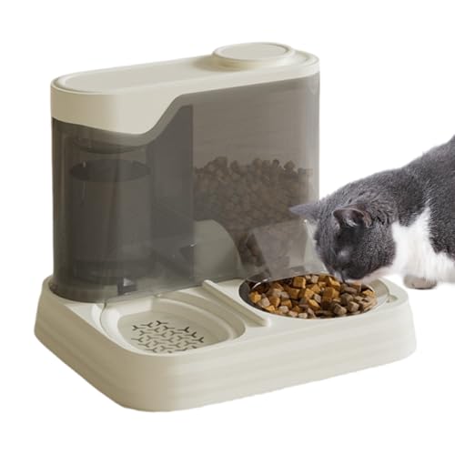 yakermur Automatischer Katzenfutterautomat - Haustierfutter- Und Wasserspender | Multifunktionaler 2-in-1 Futterspender Für Mehrhaustierhaushalte, Wohnung, Küche & Schlafzimmer yakermur Automatischer Katzenfutterautomat - Haustierfutter- Und Wasserspender | Multifunktionaler 2-in-1 Futterspender Für Mehrhaustierhaushalte, Wohnung, Küche & Schlafzimmer von yakermur