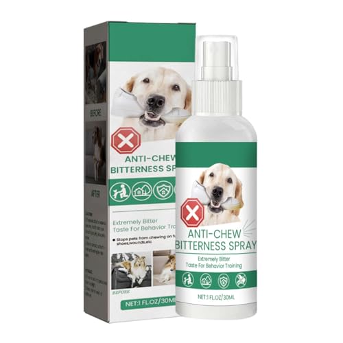 yakermur No Chewing & Licking Dog Spray, Anti Chew Bitter for Behavior Training Aid Natural Effective Dog Dog Spray To Stop Chewing Licking Of Furniture, Shoes, Bandages von yakermur