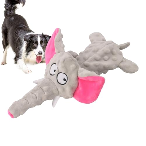 yanzisura Hundespielzeug Quietschend - Niedlicher Elefant Haustier Kauspielzeug - 11,81 Zoll Indoor Katzen Plüschtiere, Flexibles Kleines Quietschspielzeug, Multifunktionales Outdoor-Hundespielzeug von yanzisura