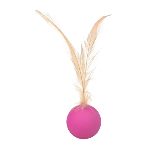 Kitten Chasing Ball - Weiche Plüsch-Textur, Feder-Teaser, interaktives Spielzeug | Kompaktes sensorisches Ballspielzeug mit Federn für aktives Spielen, mentale Stimulation für Indoor-Katzen Kitten Chasing Ball - Weiche Plüsch-Textur, Feder-Teaser, interaktives Spielzeug | Kompaktes sensorisches Ballspielzeug mit Federn für aktives Spielen, mentale Stimulation für Indoor-Katzen von ycezw