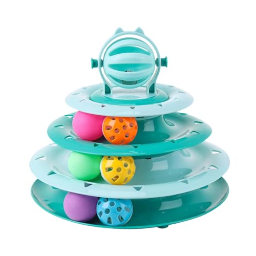 Spielzeug zum Reiten auf dem Ball für Katzen, mit Spielzeugrolle für Katzen, Spielzeug für Katzen mit drehbarer Plattform und Kugelturm: Katzenspielzeug für drinnen und draußen Spielzeug zum Reiten auf dem Ball für Katzen, mit Spielzeugrolle für Katzen, Spielzeug für Katzen mit drehbarer Plattform und Kugelturm: Katzenspielzeug für drinnen und draußen von ycezw