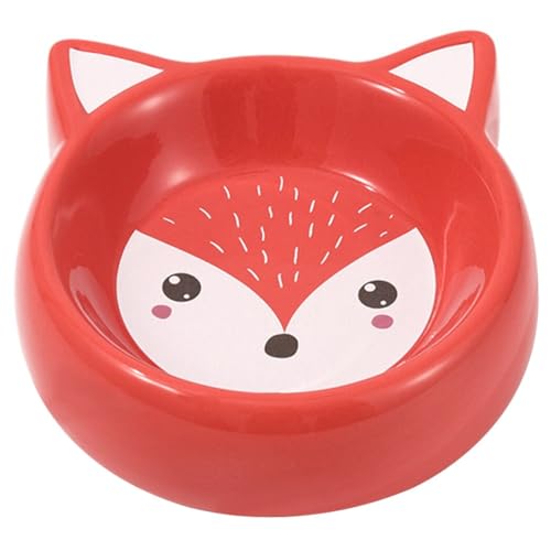 Cartoon Keramik Pet Bowl: große Kapazität Niedliche runde Schüssel für Katzen und Hunde, Welpenfutter Wasserschale für den Innenbereich, Kätzchen Snacks Halter Kreis von yeeplant