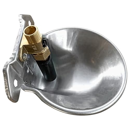 【Edelstahl Outdoor Trinkbrunnen für Großvieh】Eleganter Auto-Wasserspender für Kühe, Schweine, Schafe, Pferde mit einfach zu installieren, Messingventil von yeeplant