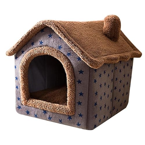 Gemütliches Plüsch-Höhlenhaus für Haustiere, niedliches, weiches, waschbares Nistbett für Hunde und Katzen von yeeplant