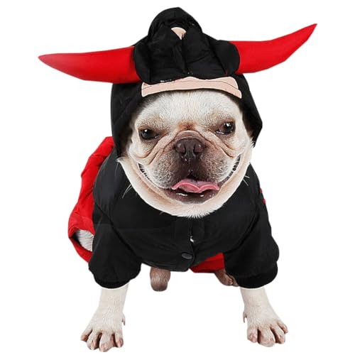 Hunde-Wintermantel, Kostüm für Haustiere, Weihnachten und Halloween, Haustier-Cosplay, dicke Bulldogge, Partybekleidung von yeeplant