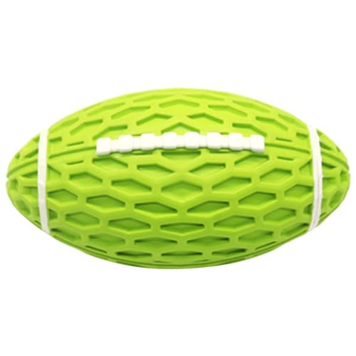 Kauball für Hunde aus Gummi zum Zahnen: quietschendes Spielzeug, tragbare Rugby-Form für Welpen und Outdoor-Aktivitäten, groß, mittel, klein von yeeplant