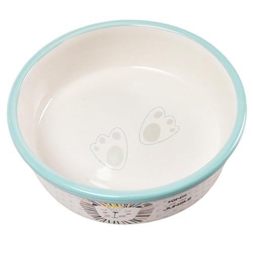 Keramik Haustier Wassernapf für Hunde und Katzen Cartoon-Thema, große Kapazität, runde Futternapf für Welpen und Kätzchen, perfekt für Snacks und Mahlzeiten im Innenbereich von yeeplant