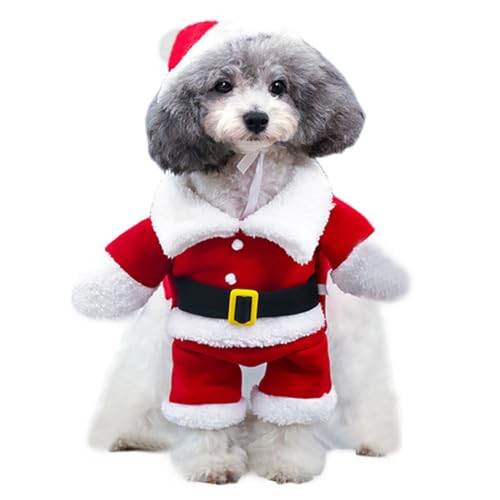 Niedliche Weihnachtsmann-Hundekleidung mit Haustier-Weihnachtsmütze für Weihnachten von yeeplant