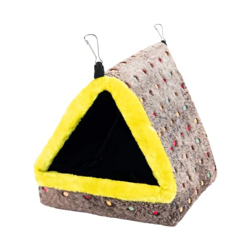 Schlafsack für den Winter, Sittichnest für Käfig, Vogelhaus ist gemütlich, warmes Fleece-Dreieck-Vogelbett für Papageien, Meerschweinchen, Chinchillas, Innenausstattung, schwarz, hängendes Design Schlafsack für den Winter, Sittichnest für Käfig, Vogelhaus ist gemütlich, warmes Fleece-Dreieck-Vogelbett für Papageien, Meerschweinchen, Chinchillas, Innenausstattung, schwarz, hängendes Design von yeeplant