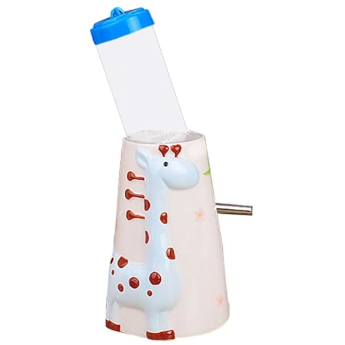 Stabiles und leises Keramik-Hamster-Wasserspender-Set, auslaufsichere Rattenwasserflasche mit schwerem Boden von yeeplant