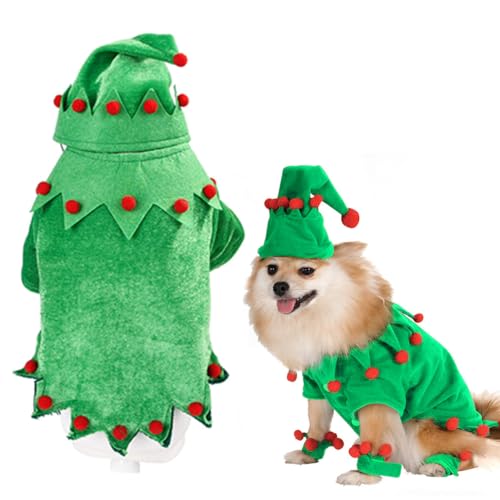 Süßes, warmes Weihnachts-Haustier-Outfit-Set – gemütliches, niedliches Weihnachts-Hundekostüm und Cosplay-Bekleidung von yeeplant