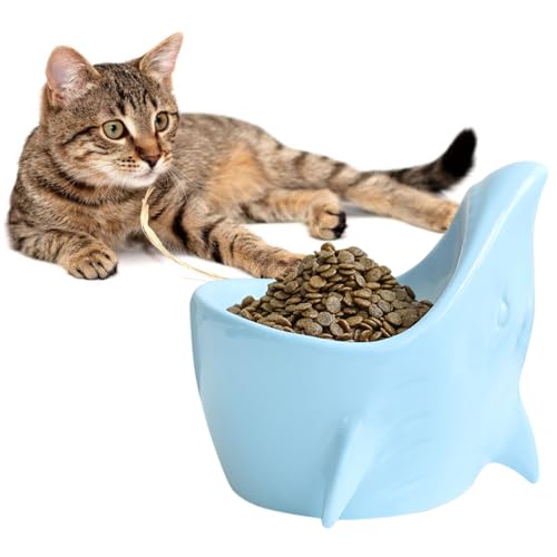 Treat Erhöhter Futternapf, tragbarer Futternapf für Hunde, Haustier-Mahlzeit, Keramik, auslaufsicher, niedlich, waschbar, Halswirbelnapf für Katzen von yeeplant