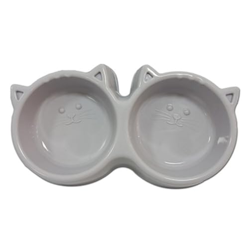 Universal Dual Pet Bowl für Katzen und Hunde - Einfacher, Haushalt Kunststoff Katzenfutter und Wasser Server, Wiederverwendbar von yeeplant