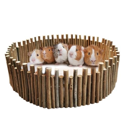 Universal Laufstall für kleine Haustiere, 40 cm, Holz, flexibel, wiederverwendbar, dekorativer Hamsterzaun, glatt, langer Laufstall von yeeplant