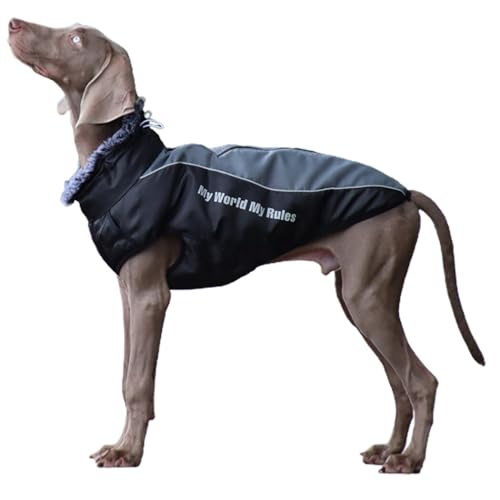 Wasserdichter atmungsaktiver Hundemantel für große Hunde – reflektierende Winterjacke, handgefertigt, Haustier-Sicherheitsbekleidung für Spaziergänge von yeeplant