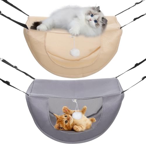yeeplant 2er-Pack Hängematten, Katzenkäfig-Hängematten, atmungsaktives Air-Mesh-Haustierbett mit Gurten, Hängebett für Kätzchen, Kaninchen, Hamster, Innenbereich, Grau u yeeplant 2er-Pack Hängematten, Katzenkäfig-Hängematten, atmungsaktives Air-Mesh-Haustierbett mit Gurten, Hängebett für Kätzchen, Kaninchen, Hamster, Innenbereich, Grau u von yeeplant