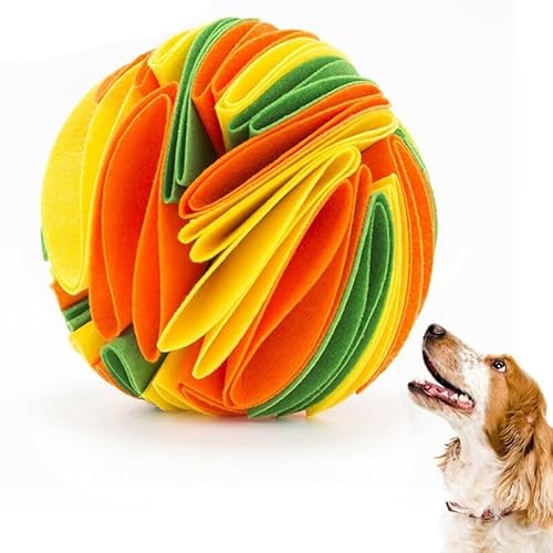 yeeplant Filz-Hunde-Puzzle-Spielzeug, Fütterungsball, Nasenarbeit, interaktiver Schnüffelball, Leckerli von yeeplant